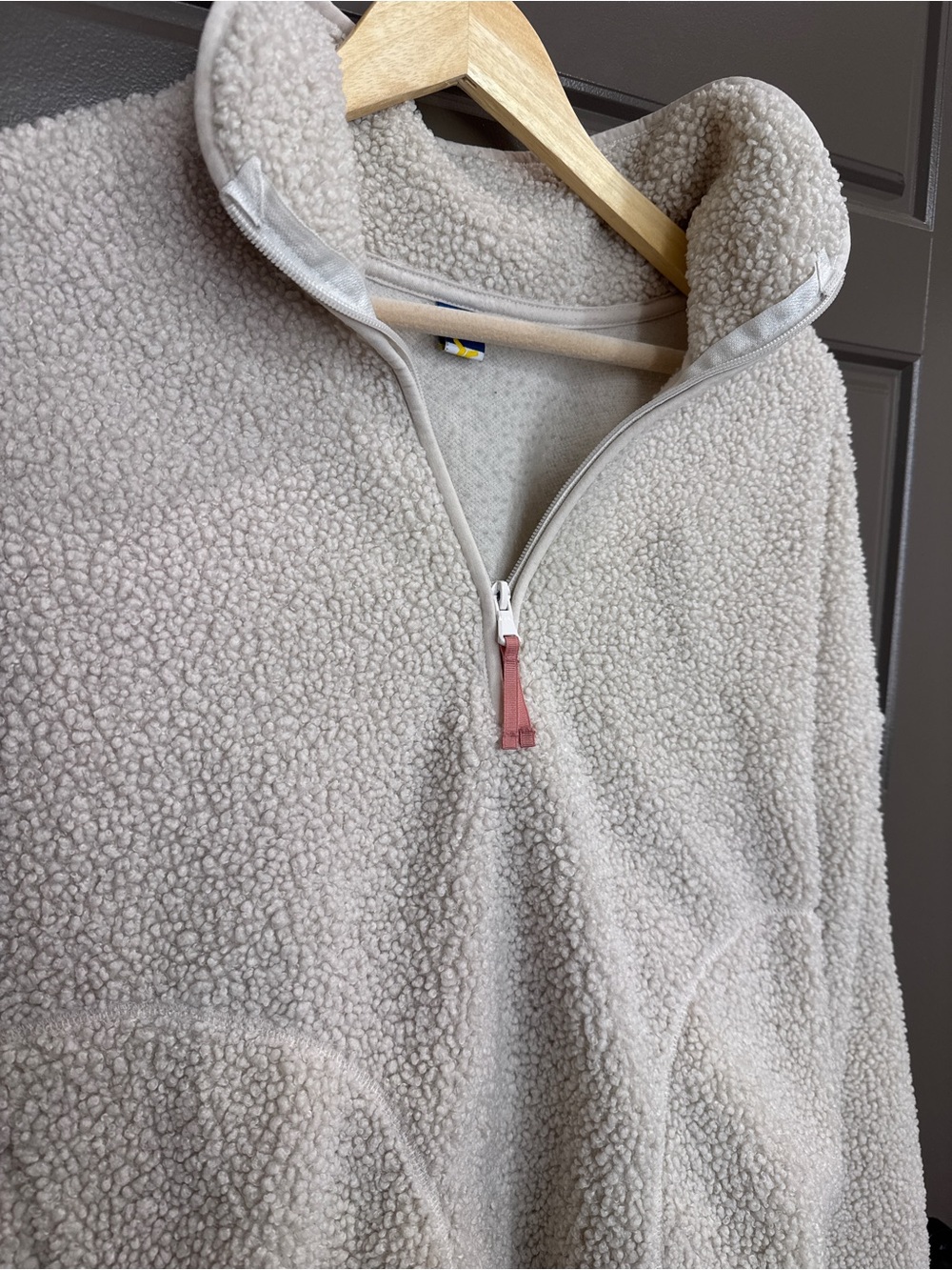 Old Navy Activewear Sherpa 3/4 Zip Pullover Jacket